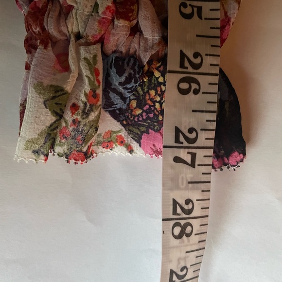 Anthropologie Dress Floral High Collar Balloon Sleeve Maxi Patchwork Lined - Picture 11 of 11